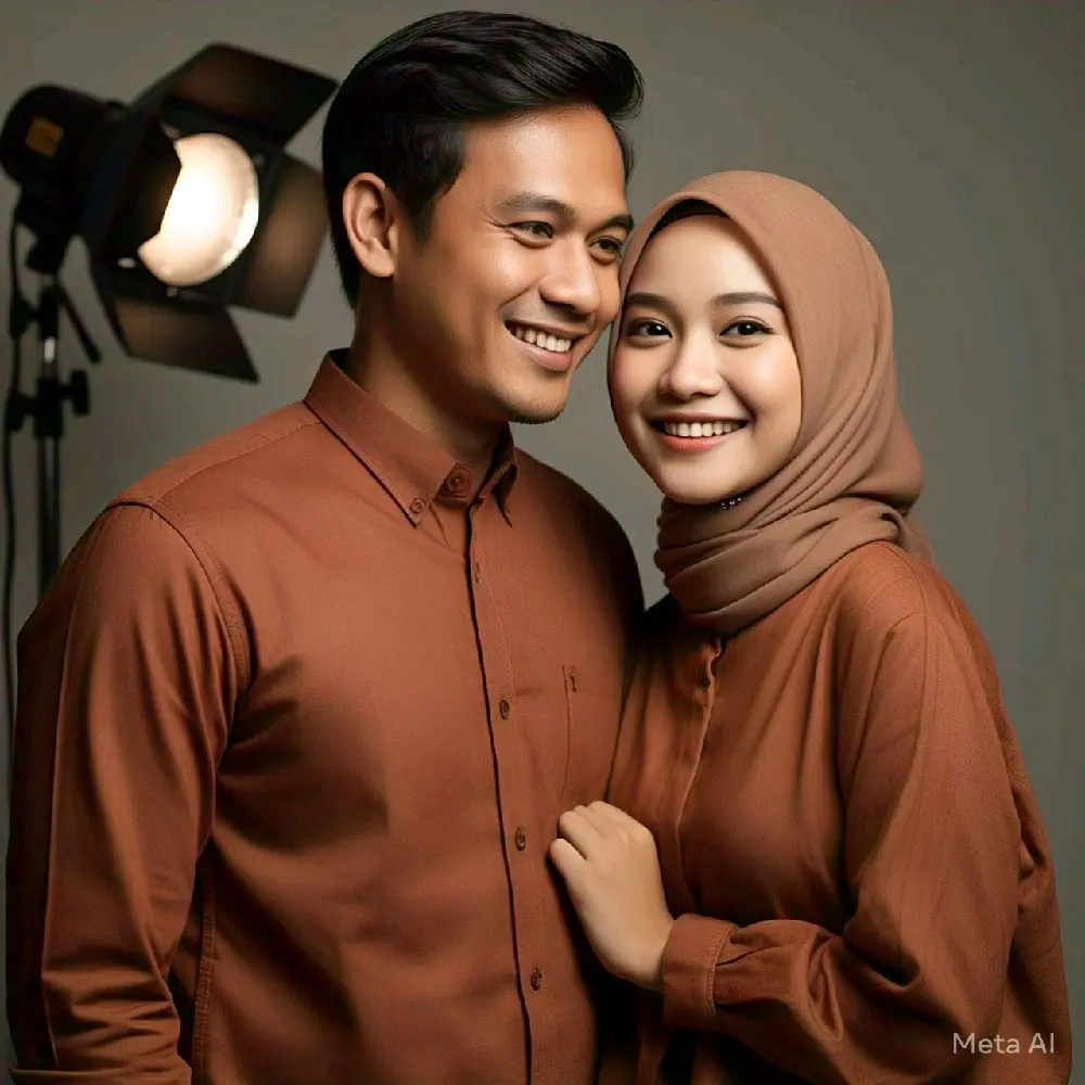 kemeja couple pasangan baju couple pasangan couple warna coklat Mahogany isi 2 pcs baju couple pasangan Sarimbit Polos Panjang Wanita Keluarga