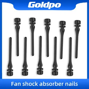 Goldpo Screw Pin Rivet Rubber Fan Noise Absorbtion Anti Vibration Mount Silicone Shock-absorbing Nails Black - 40PCS ZJD001 BK