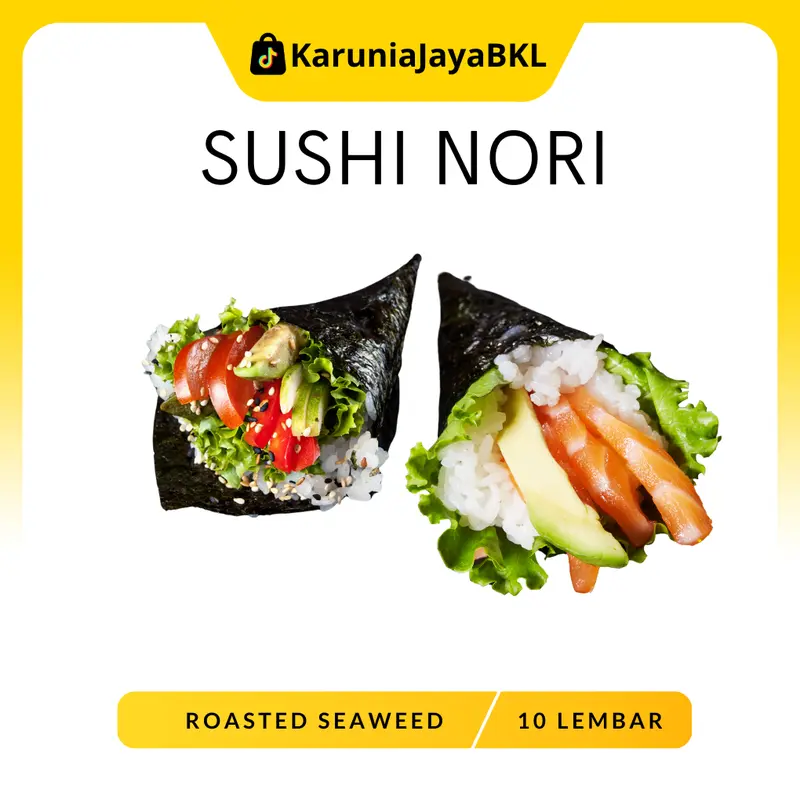 10 LEMBAR SUSHI NORI ROASTED SEAWEED RUMPUT LAUT 1