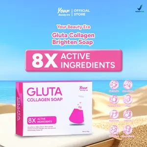 Your Beauty Era Gluta Collagen Body & Face Soap Bar | Brighten With 8x Active Ingredients | Niacinamide Alpha Arbutin Glutathione |  60gr