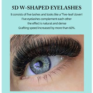 Yelix 0.07 5D-W Shaped Auto Fan Eyelash Extension Black 8