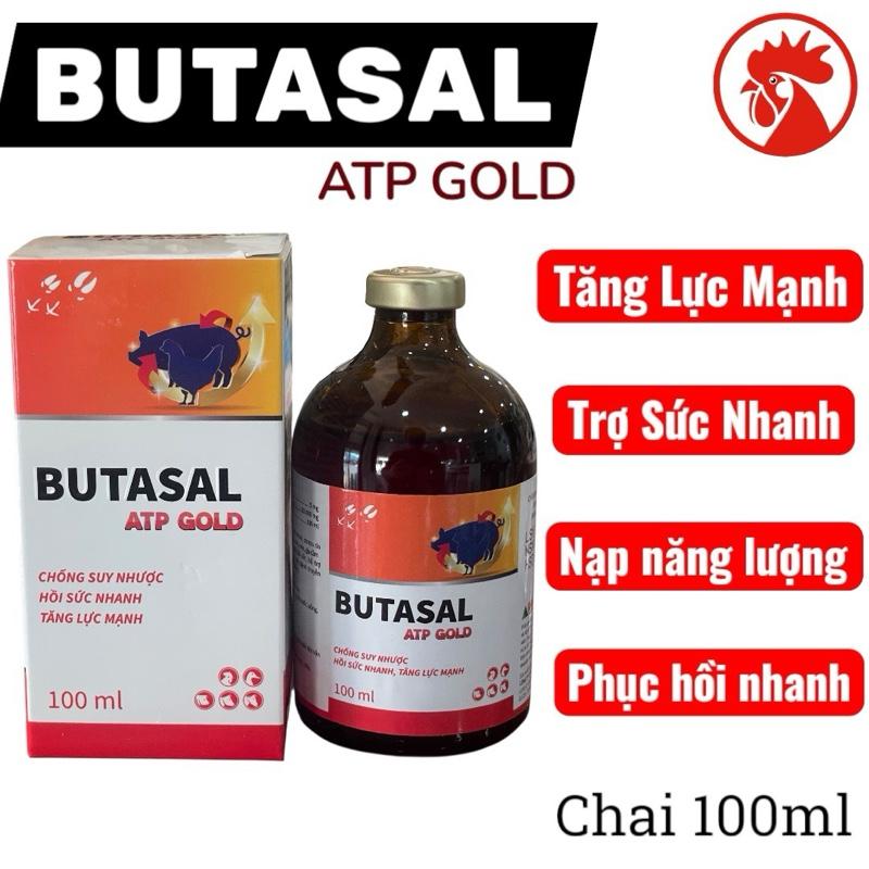  Butasal ATP Gold 100ml bổ máu tăng lực nạp năng lượng chống suy nhược tăng nước máu hồi phục hồi sức lực gà đá gà chọi. Thuốc nuôi gà đá 