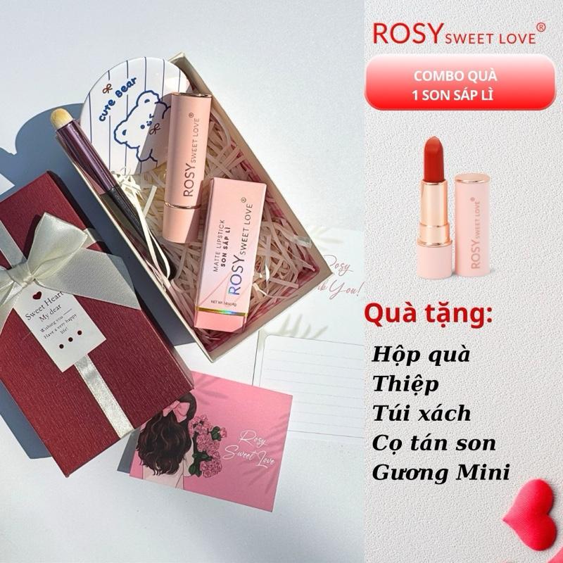   SET QUÀ GIÁNG SINH   8 Màu Son Sáp Lì Rosy Rosy Sweet Love dưỡng môi Son môi Trang Điểm Mỹ Phẩm Women Nữ,quà tặng bạn gái 