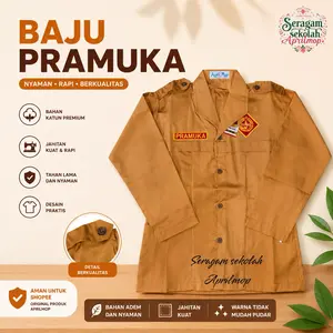SERAGAM SEKOLAH APRIL MOP BLUS SD PRAMUKA PANJANG WARNA COKLAT