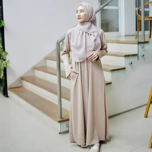 SHAUMI Dress by MAISAYA.ID | Gamis Dewasa Maxi Polos Wanita Muslim Syari Bahan Paris Viona Premium Nyaman Remaja Lebaran 2026 Daily Mewah