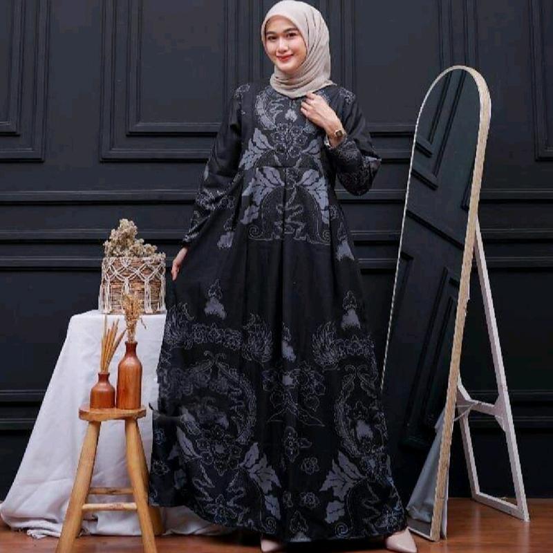 gamis batik terlaris size standar dan jumbo 8