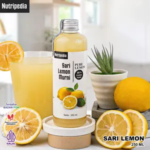 NUTRIPEDIA SARI LEMON MURNI 250 ML/ LEMON JUICE HALAL DAN BPOM
