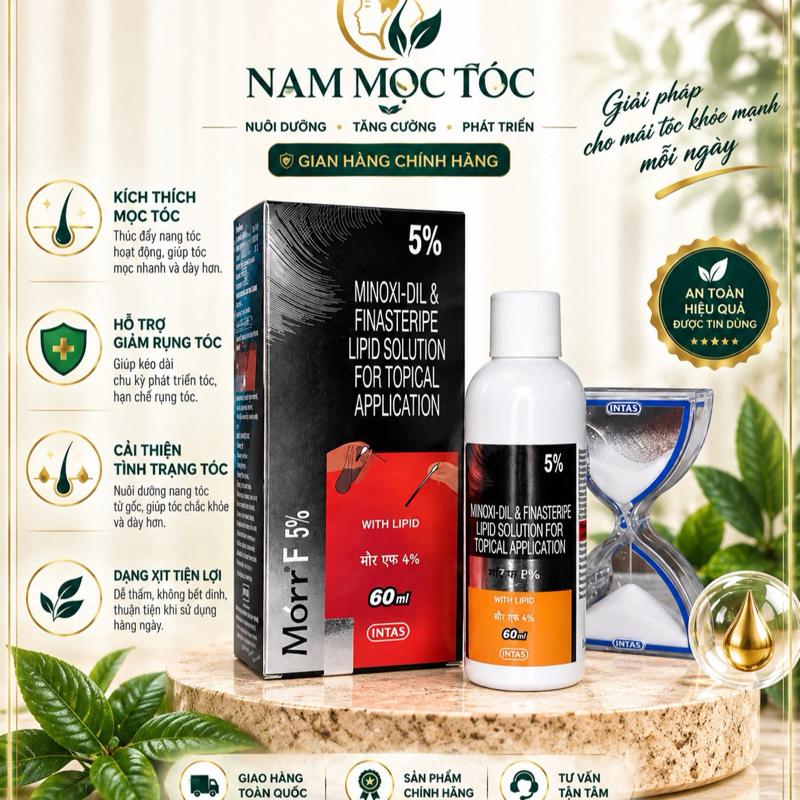 Dung dịch hỗ trợ mọc tóc M.o.r.r F.5 60ml cho nam giới - Nâng cao sức khỏe tóc