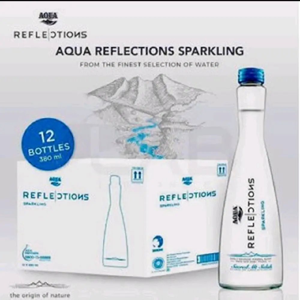 Aqua Reflektion Sparkling 380 ml - Isi 12 Botol - Minuman Segar dari Pilihan Air Terbaik