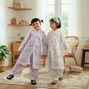 Noby collection Setelan Tunik Milea Anak Perempuan Set Melayu Lebaran 2026 Desain Elegan