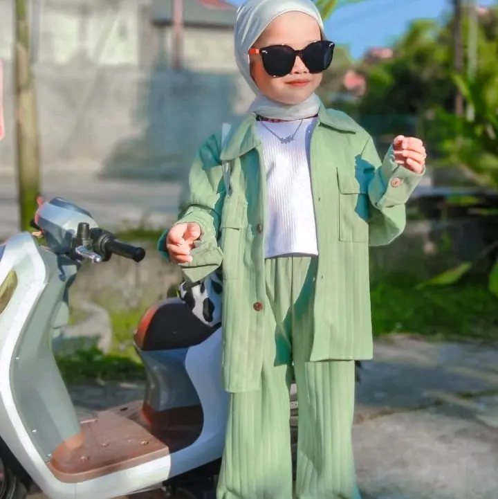 SETELAN ANAK PEREMPUAN 2-10TAHUN / ONE SET 3IN1 2024 1