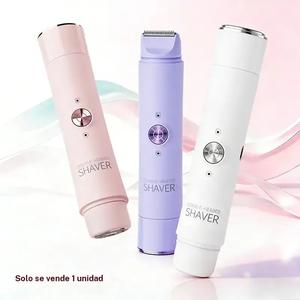 Kit de depilación eléctrica 2 en 1 con recortadora recargable por USB para mujeres, removedor de vello de la línea del bikini y axilas, regalo ideal para ella