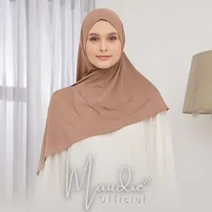 Maudie Hijab Segitiga Instan Jersey Jilbab segi empat instant Jersy Kerudung Muslim Lembut