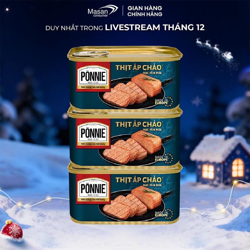 Combo 3 Thịt Áp Chảo Ponnie hộp 200g