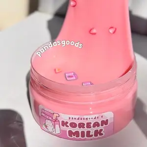 STRAWBERRY KOREAN MILK ORIGINAL thick slime strechy molor premium pandasgoods