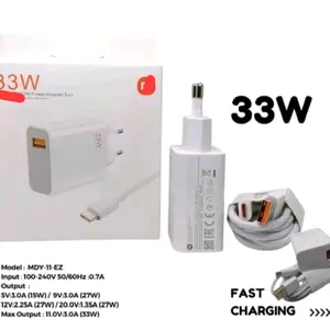 CASAN 33 WATT FASTCHARGING TURBO TYPE C & MICRO kabel adaptor