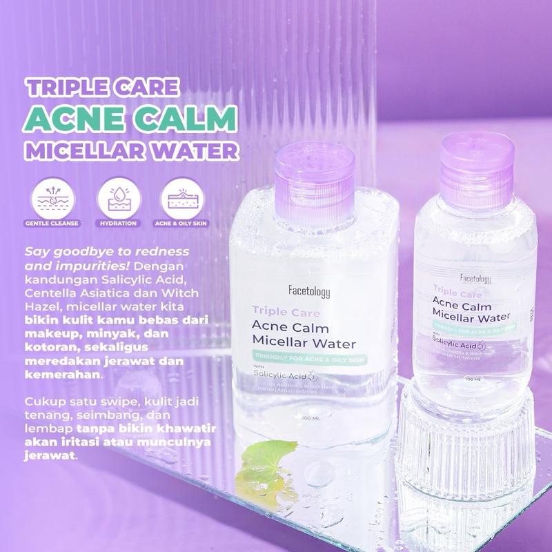 ￼Facetology Triple Care Acne Calm Micellar Water 300ML 1