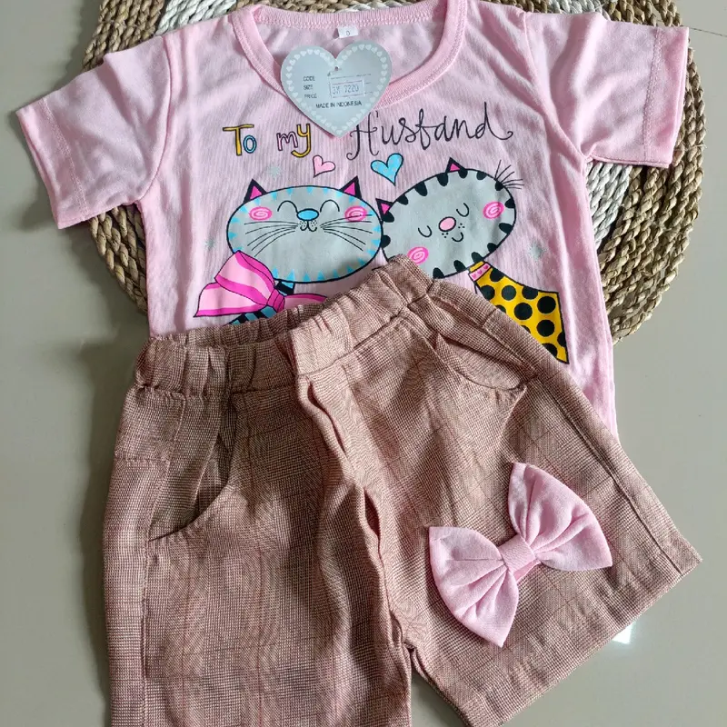 Setelan Kaos Anak Perempuan Usia 1 Tahun 2