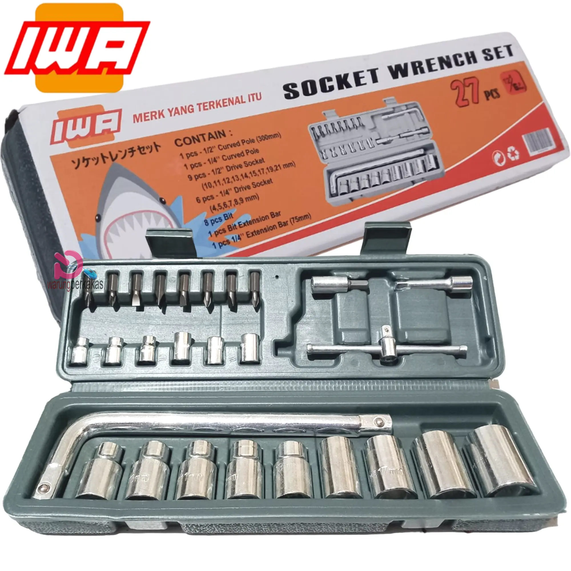 [cuci gudang] IWA Sock Set 27pc - IWA Kunci Sok Lengkap Dengan Box -2