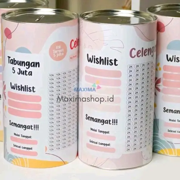 Celengan Target Smail Permanent 10k - Ukuran 8,5 x 14 cm Buah Plastik 2