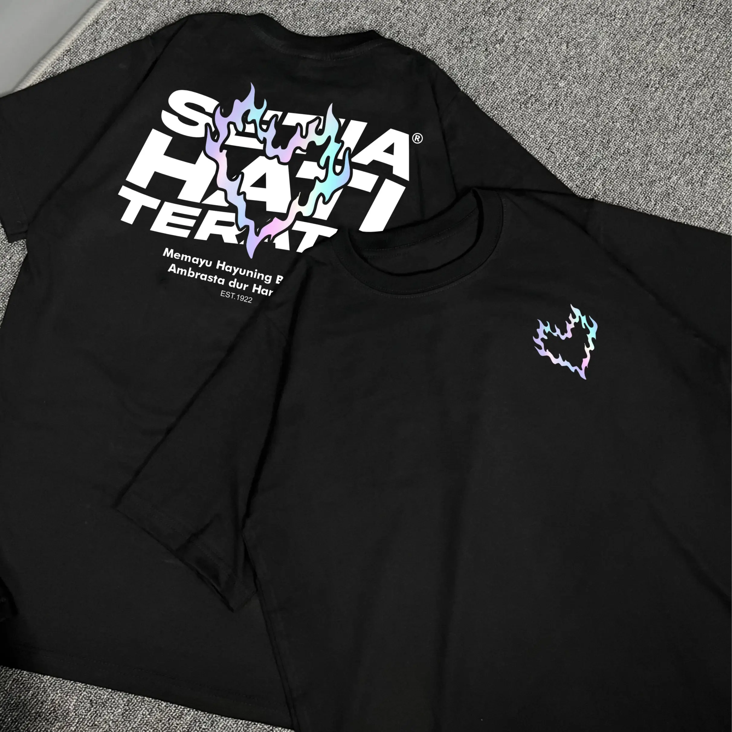 KAOS BAJU PSHT REVLECTIVE DESAIN KEKINIAN MENYALA HATI BERSINAR