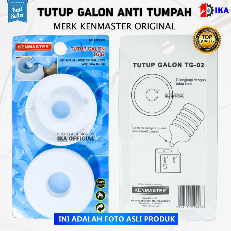 KENMASTER TUTUP GALON ANTI TUMPAH 2PCS TG02 Kenmaster TG02 TUTUP Aqua Galon Dispenser Anti Tumpah 2 pcs 4