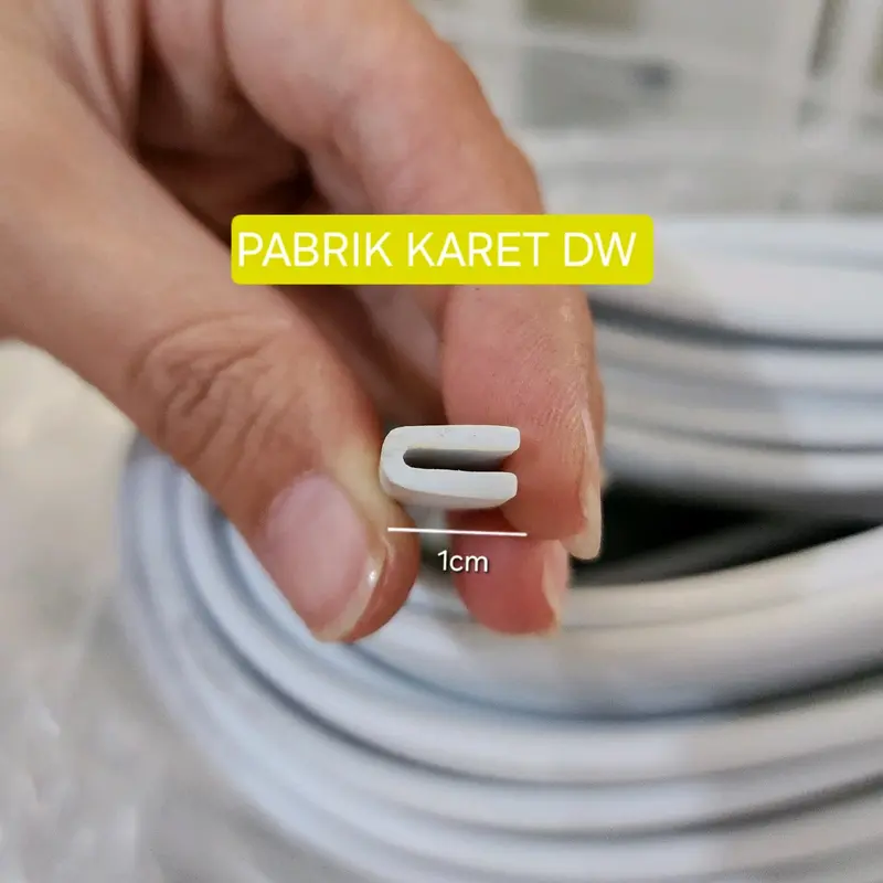 Karet List U Jepit lebar 1cm tipis / KARET LIST HELM LEBAR 1 cm 7
