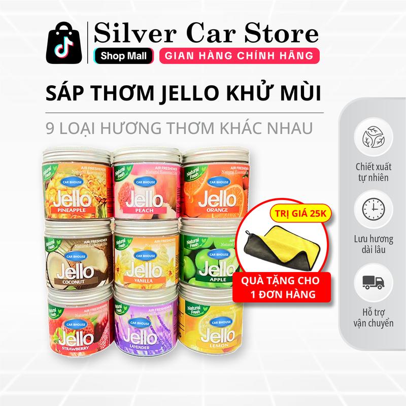 (Tặng Khăn) Sáp Thơm Phòng Khử Mùi JELLO - Mùi Thơm Dịu Nhẹ - Ứng Dụng Rộng Dãi