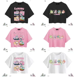 kaos Crop Top Anak Perempuan Best Seller LABUBU Kaos Anak Cewe