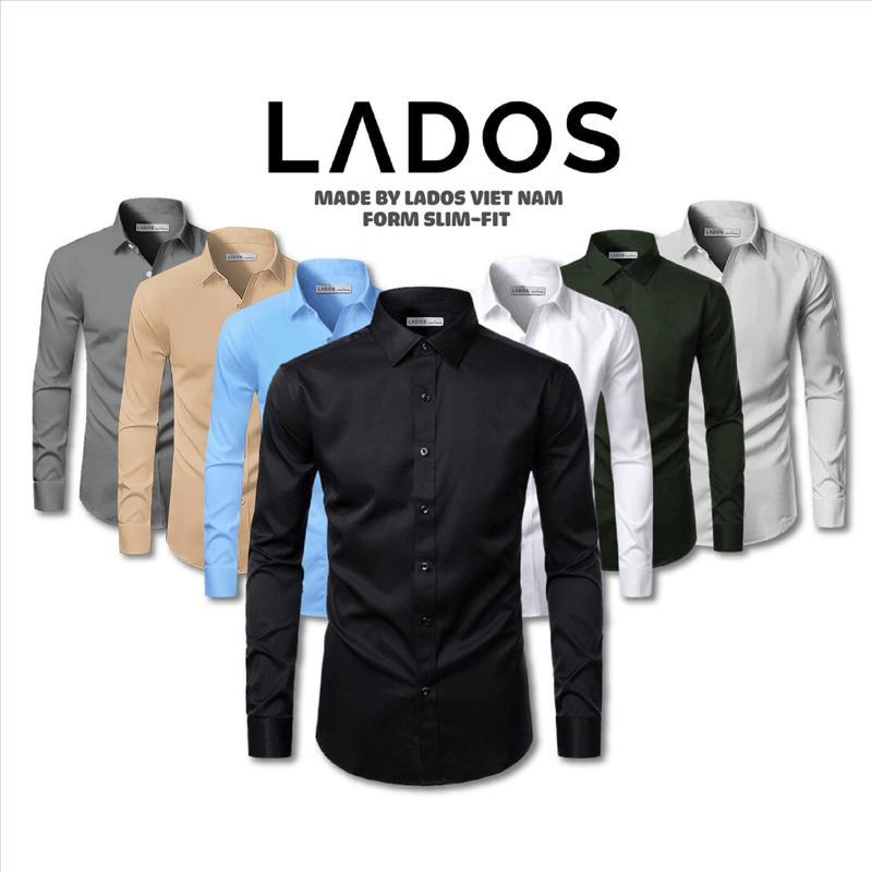 Áo sơ mi nam dài tay LADOS - 779 chất lụa mềm mịn lịch sự phong cách công sở