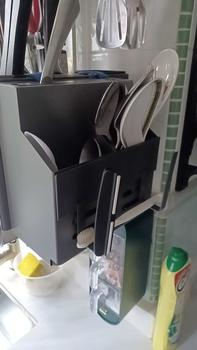 Product Review of udmall.sg Multi-functional Chopsticks Knife Spoon Holder Kitchen All-in-One Wall-mounted Storage Organizer Rack Steel Set Utensils Stainless from a**l 0