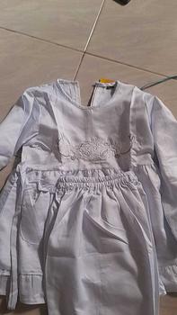 Product Review of Setelan Baju Muslim Putih Anak Perempuan // Baju Putih Manasik Haji Katun Bordir Variasi Celana Kerudung Sekolah Jilbab Syari Gamis Gamis Kombinasi baju  manasik from q**a 0