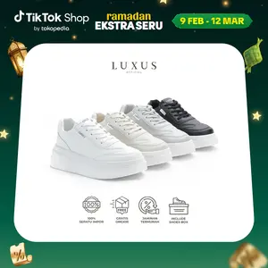LUXUS Ariana Sepatu Kasual Sepatu Wanita Sepatu Olahraga Alas Karet LX1014 Casual Sneakers Shoes Putih