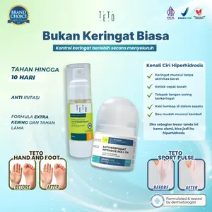 TETO Hand and Foot Spray Green Tea 30ml Formula untuk Mengurangi Keringat & Bau Hingga 10 Hari