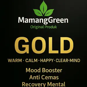 Mamang Green - GOLD Series, Produk Asli, Mood Booster, Anti Cemas, Recovery Mental, Analgedik/Anti Nyeri, Warm Calm Happy Clear-Mind Coffee