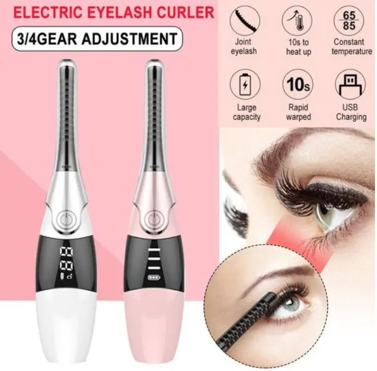 Electric Eyelash Curler Heated Eyelash Curler Mini USB Eye Lash Curling Clip Quick Heating