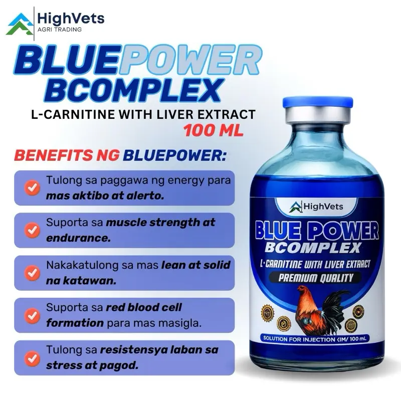 l carnitine for gamefowl Blue Power B Complex with and Liver Extract Good GameFowls Conditioning, Chickens, Pigeons, For Poultry animal use Only Laga Oropharma Carmine High تونر عناية متكاملة flavor:Rainbow Candy Tri-Fortify® Glutathione