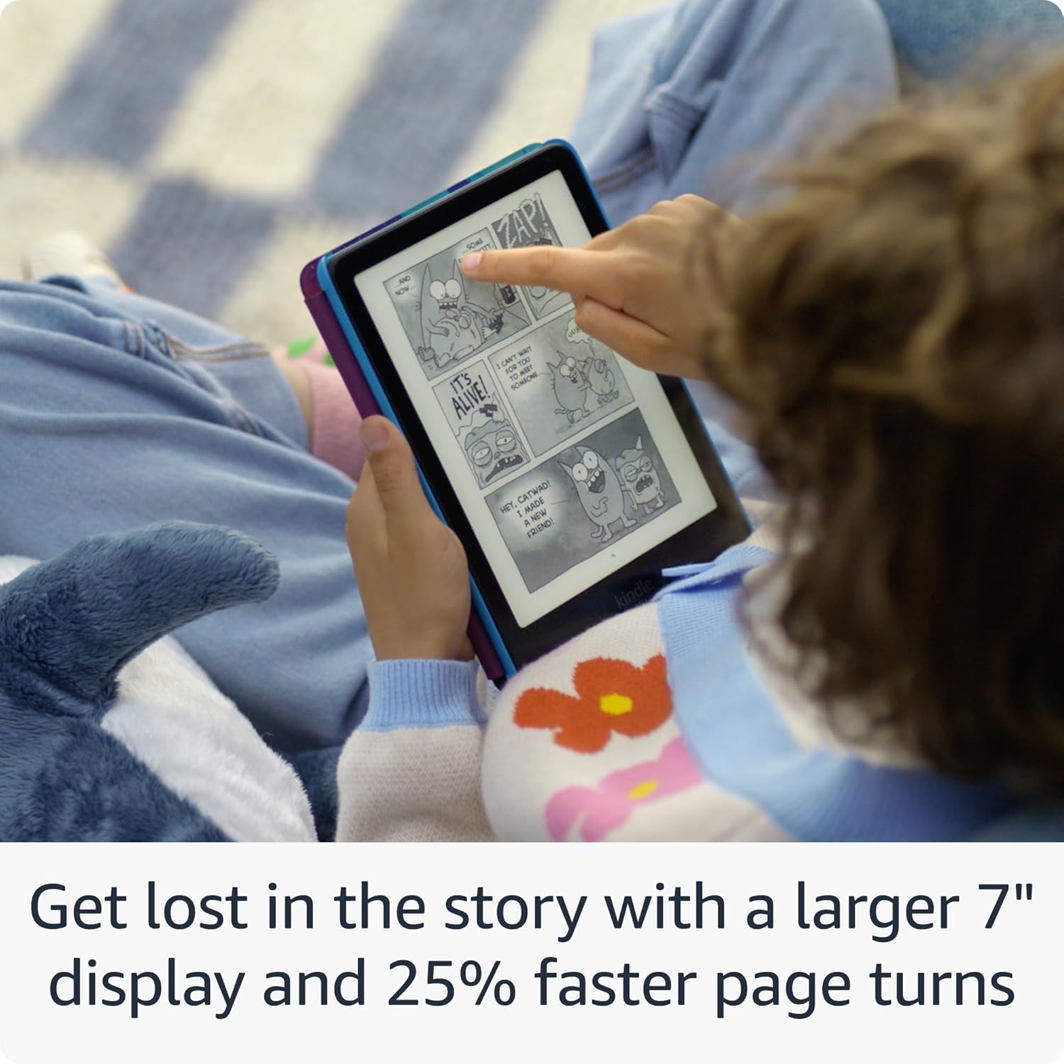 Amazon Kindle Paperwhite Kids 16GB (newest model) – larger 7" glare-free display