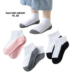 6 pasang kaos kaki sekolah TK SD telapak warna