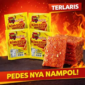 【1 kotak】Spicy Joy Kiss Your mouth snack lezat pedas PERI KECIL snack lembaran RASA PEDAS  COD