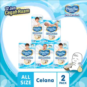 [EC] 2 Ball MamyPoko Pants Skin Comfort - Popok Celana Twin Pack