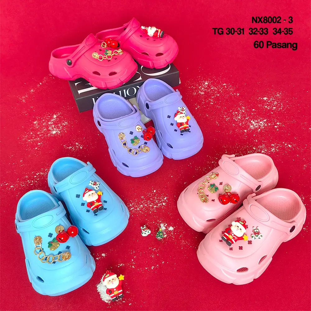 COD[Natal] Lucu Sandal Baim Sepatu 5cm EVA Orang tua-anak Dewasa Anak-anak Untuk Wanita 2024 Pakaian Luar Anak Perempuan Gaya Baru Sandal Anti-Selip Fashion  Sandals & Flip Flops