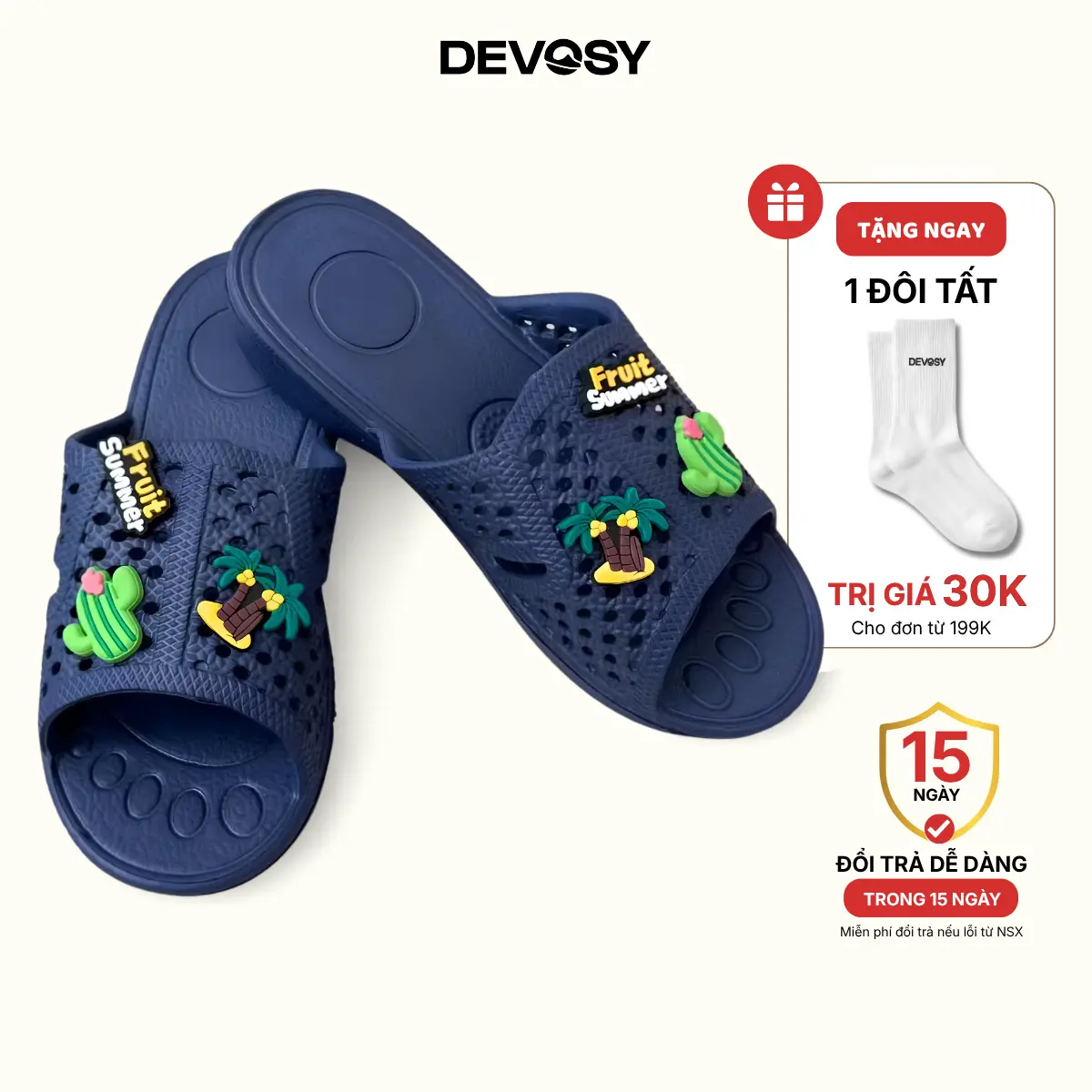 [TĂNG 1 SIZE] Devosy Dép Tổ Ong Nam Nữ  Kèm Sticker Dép Đi Trong Nhà Đi Chơi Chống Trơn Chống Nước Siêu Nhẹ Cao Cấp LA070