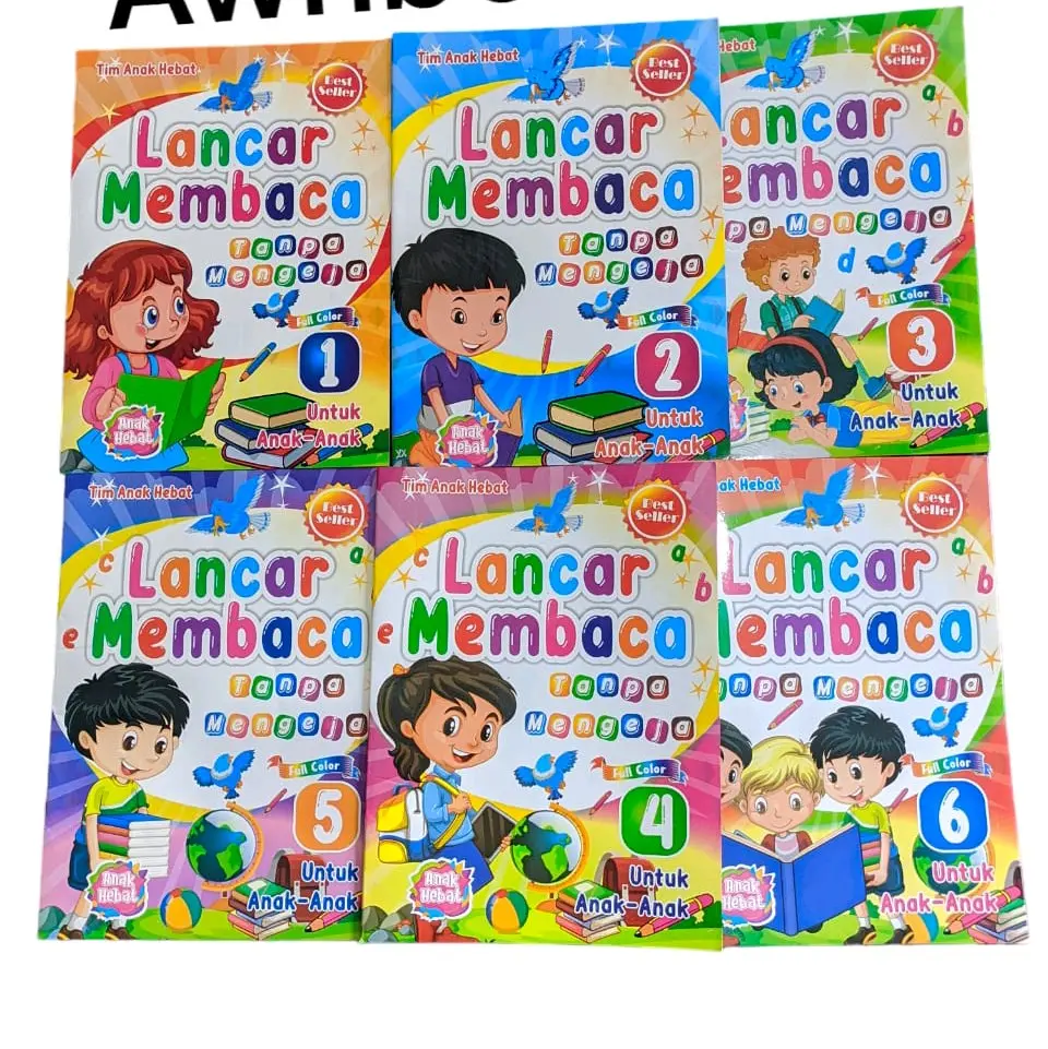 Buku Lancar membaca Tanpa Mengeja 1 paket isi 6 buku TAH