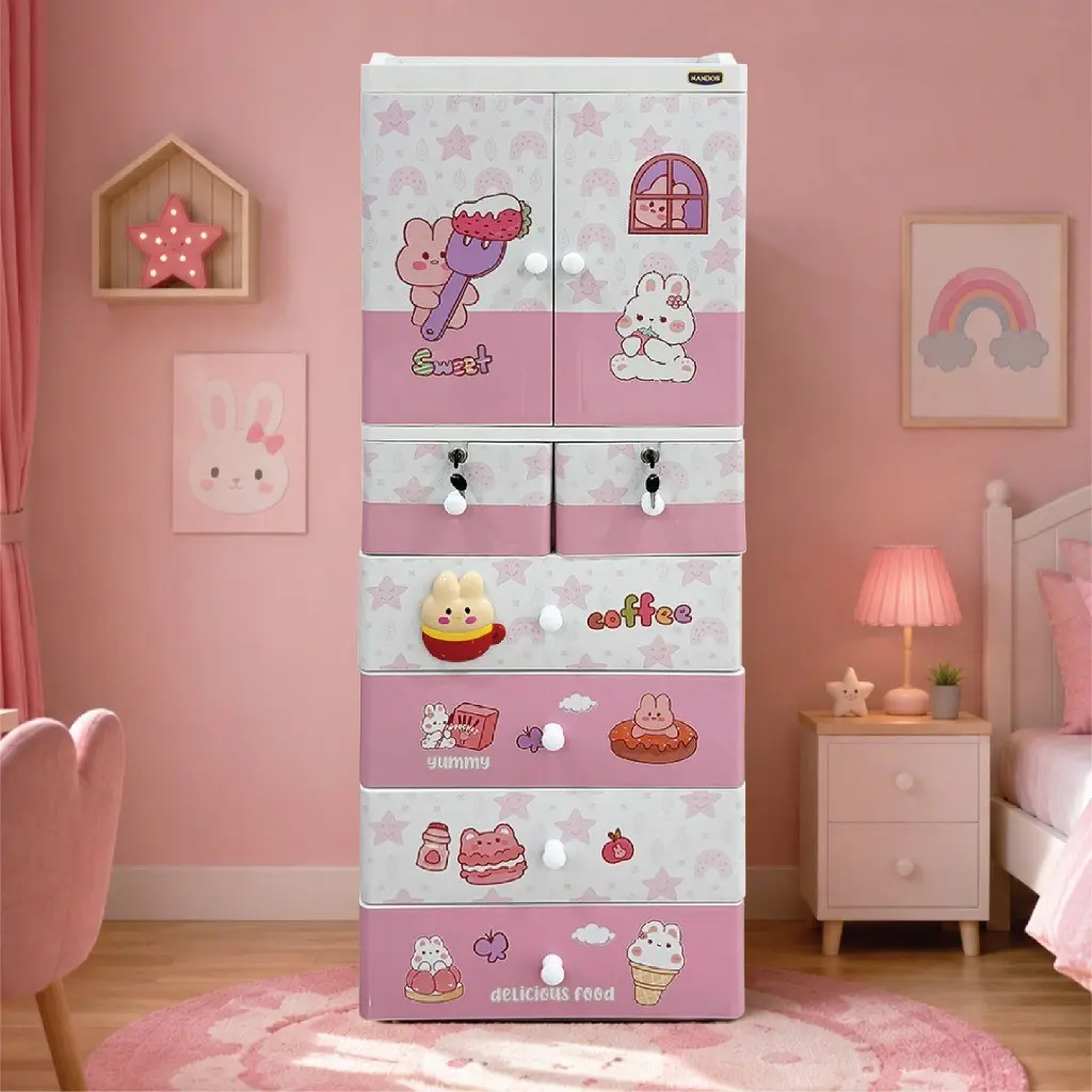 Naiba - Lemari Plastik Karakter Anak Baby Cabinet Combo Buddy (Nandos)