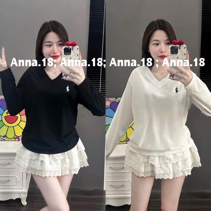 AO THUN GIẤY HÀN MÁT MỀM FORM RỘNG < 70KG ( GIẤY DÀI TAY _ THÊU NGỰA ) ÁO FORM NAM NỮ CHẤT GIẤY HÀN