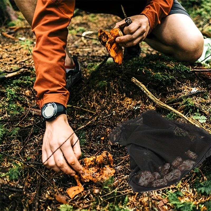 Product Introduction of 1PC Outdoor Orchard Picking Mushroom Bag Fruit Picking Bag Foldable Large Capacity Mesh Bag Field Satchel 16