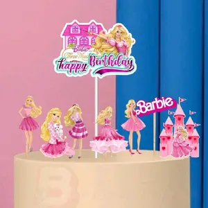 toper karakter Barbie,toper happy birthday,toper barbie,toper murah,toper,toper hiasan kue,toper cake,toper kue,toper tusukan