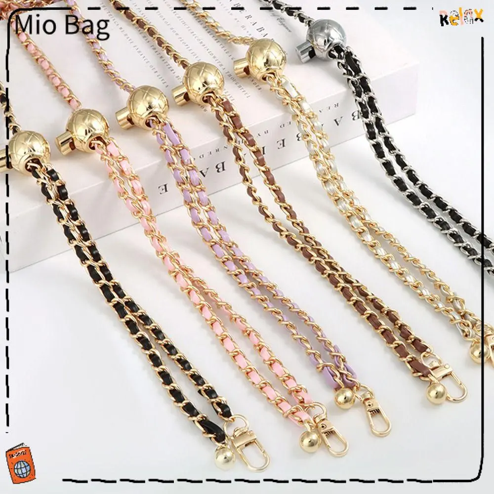 Small High-end Shoulder Strap Bag Chain Golden Balls Chain Non-fading Chain Adjustable Length Strap Replacement Shoulder Strap
