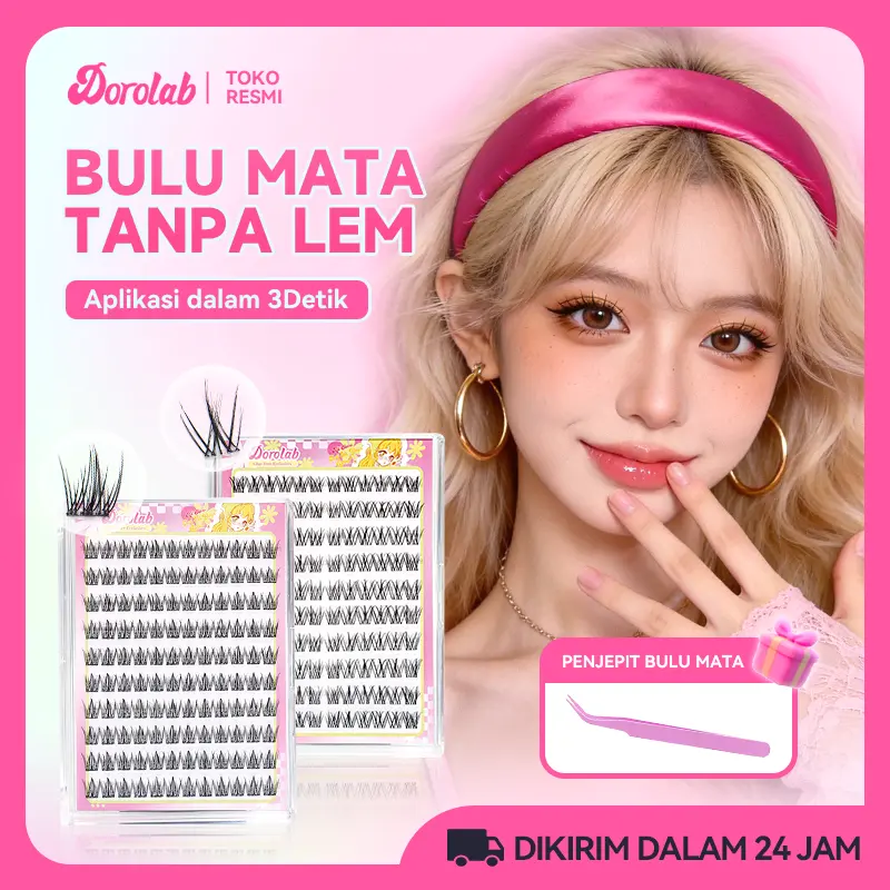 Bulu Mata DOROLAB  Bulumata Palsu D Curl Individu Dapat Digunakan Kembali - Panjang Bulumata 10-13mm Extension eyelash